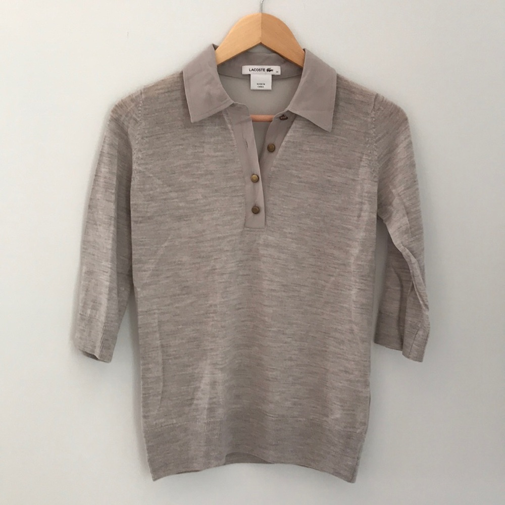 NWOT Grey Lacoste Shirt